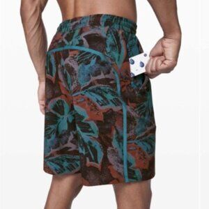 Lululemon Pace Breaker Linerless Shorts Tropical Shadow Shark Teal Multi M